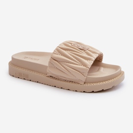Flipflops för kvinnor på Big Star Platform NN274A746 Beige 1