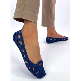 Chassa Navy genombrutna meliski-balettlägenheter blå 1