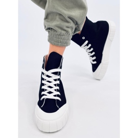 Rogers Black canvas high-top sneakers svart 1
