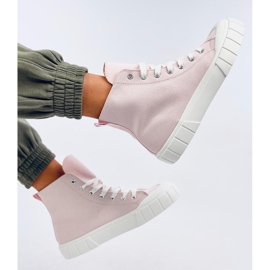 Rogers Pink canvas high-top sneakers rosa 1