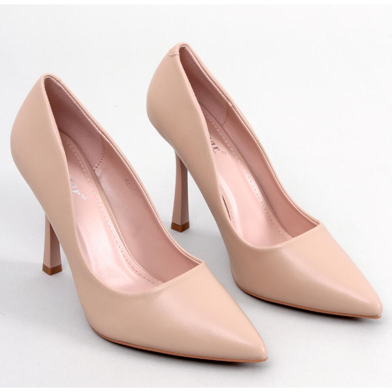 Klassiska damklackar Morita Beige 1