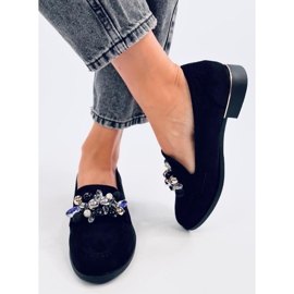 Anselme Svarta loafers med stenar 1