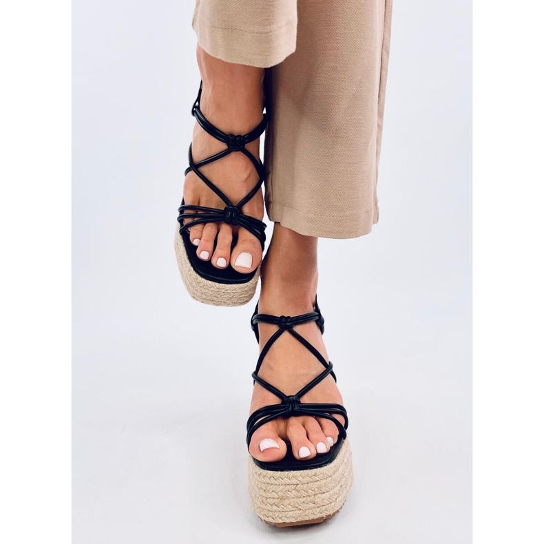 Pascai svarta espadrillesandaler 1