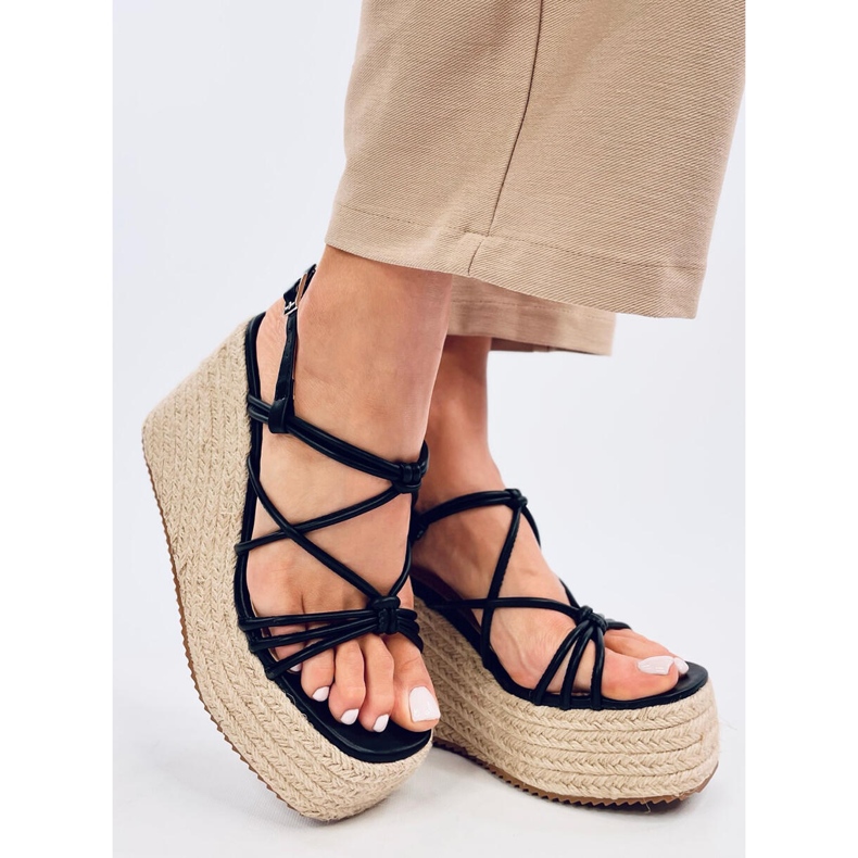 Pascai svarta espadrillesandaler 2