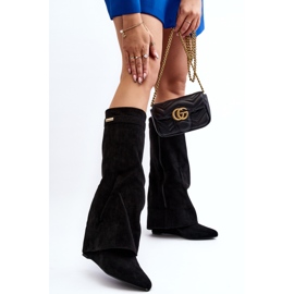 Svarta Pattia dolda kilstövlar för kvinnor 2