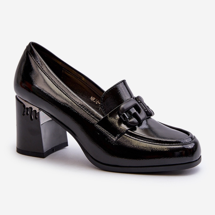 S.Barski Högklackade damskor, patentsvarta D&amp;A MR38-973 1