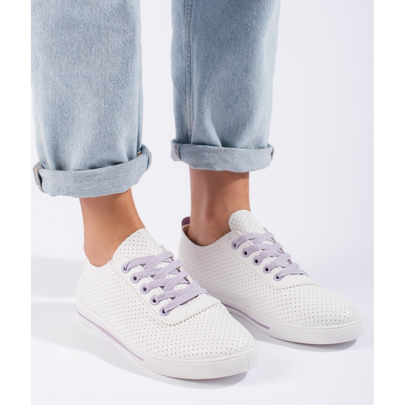 Openwork sneakers för kvinnor vit 1