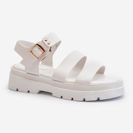 Damsandaler på en massiv sula, vit Nicarda 1