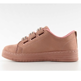 Sneakers med nitar 16-582 Rosa 2