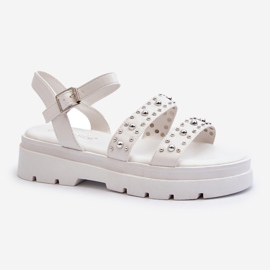 Dam dekorerade sandaler Eco Läder Vit Arcida 2