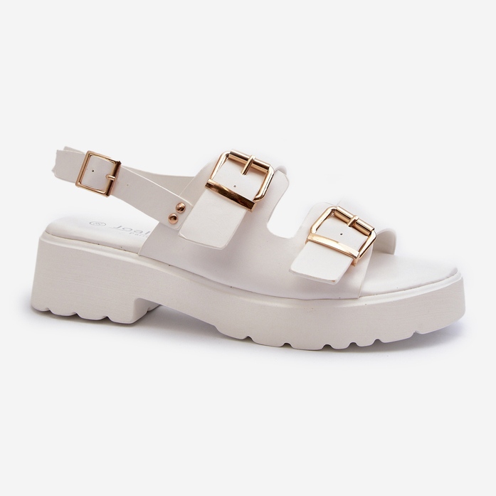 Damsandaler med spännen Eco Läder Vit Konanttia 1