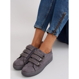 Sneakers med nitar 16-582 Grå 2