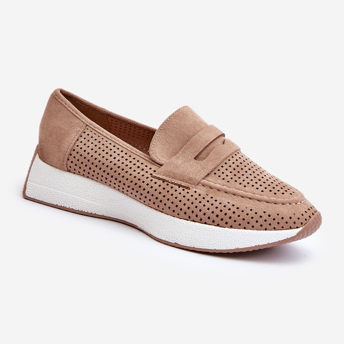 Eko mocka för kvinnor Beige plattformsmockasiner från Inesqua 1