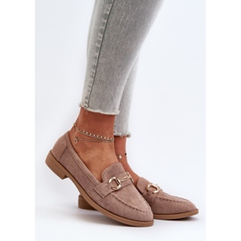 Plattklackade dammockasiner med dekoration, mörkbeige Aviole 2