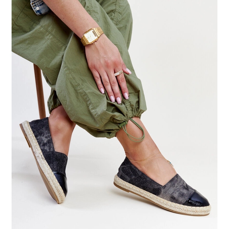 Svarta glänsande Surana espadrillor 1