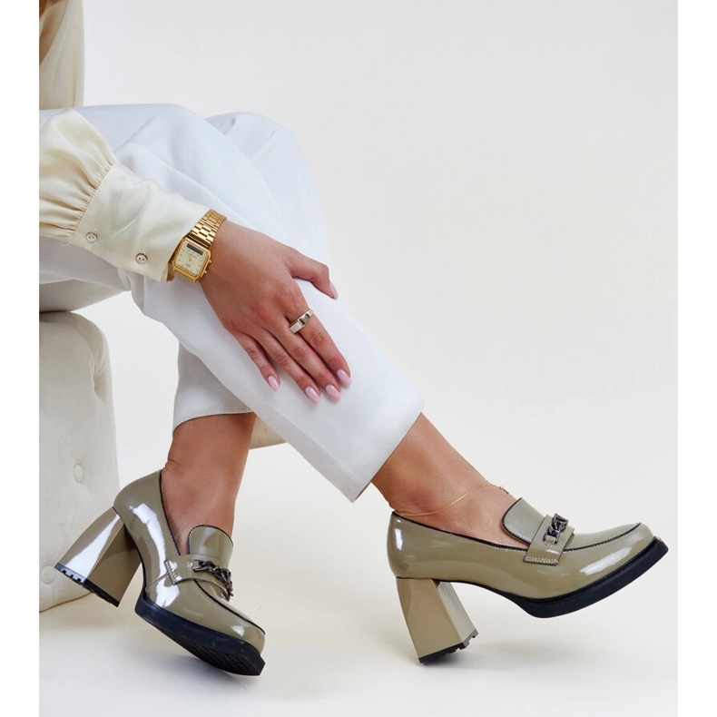 Gröna lackskor med högklackat Vinceza 1