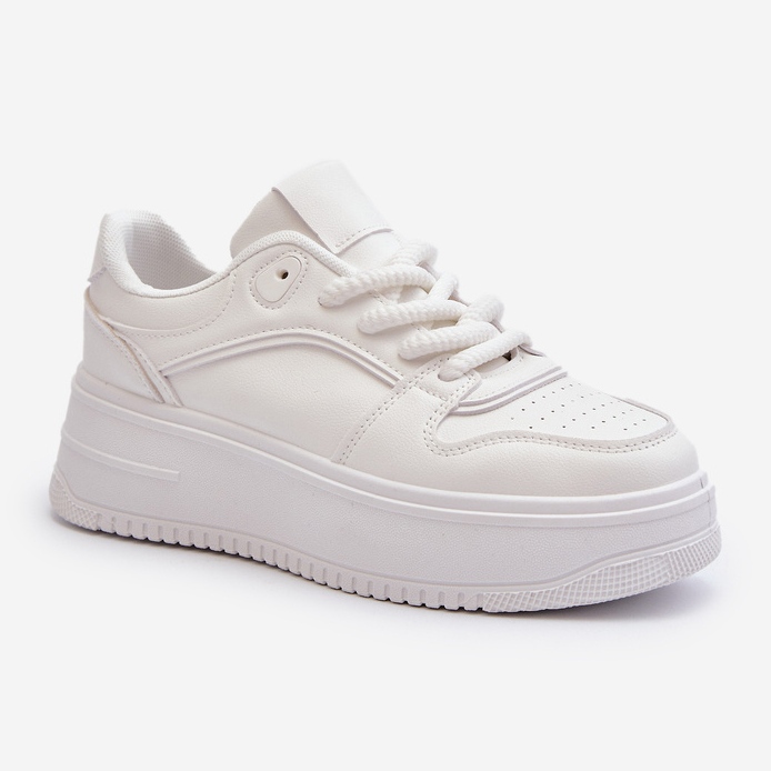 Platform Sneakers för kvinnor Eco Leather White Vhisper vit 1