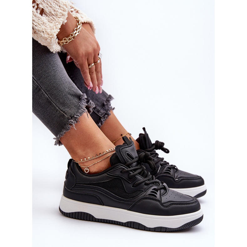 Platform Sneakers dam Svarta Etnaria 1