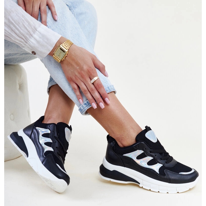 Svarta sneakers med tjock Mateasula 1