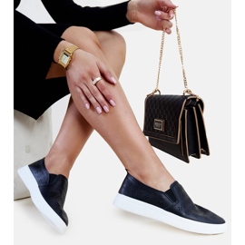 Svarta Hilal slip-on sneakers 3