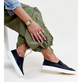 Svarta genombrutna slip-on Dafina sneakers 1