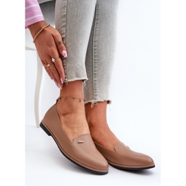 Platta mockasiner för kvinnor Brun Enzla 1