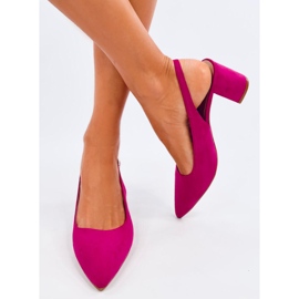 Soheil Fuchsia pumps med öppen häl rosa 1