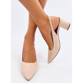 Soheil Nude pumps med öppen häl beige 2