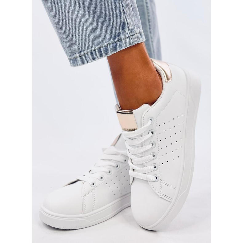 Helary WHITE/GULD damsneakers vit 2