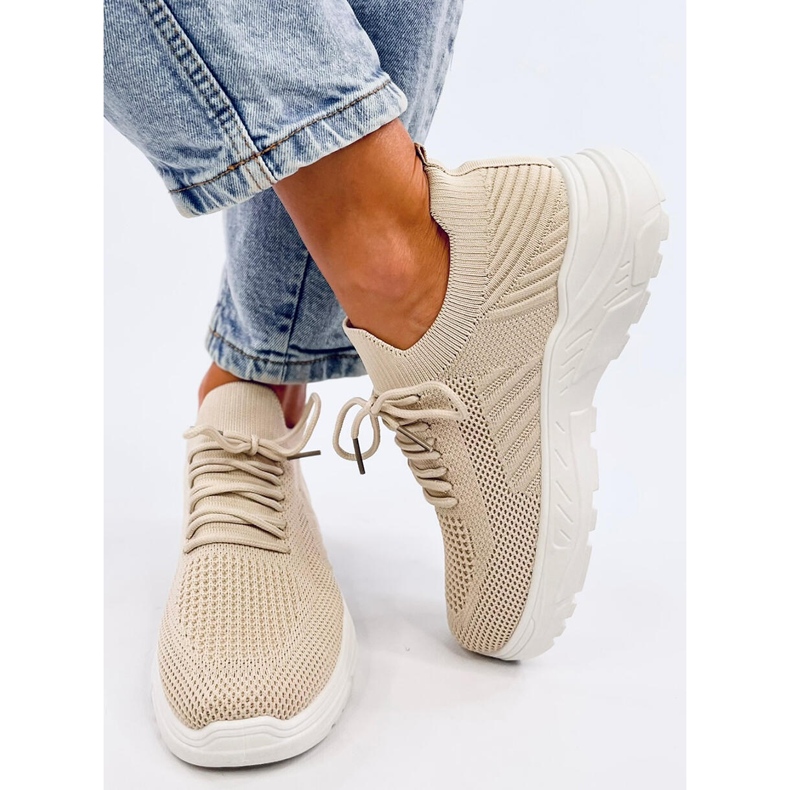 Jaussa Beige sock sportskor 1