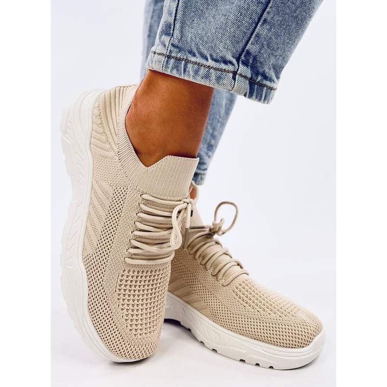 Jaussa Beige sock sportskor 2