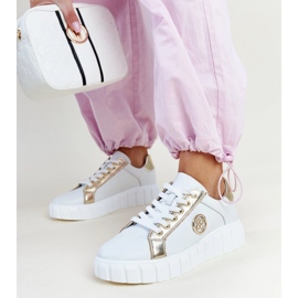 Vita lädersneakers med massiv Viera-sula 1