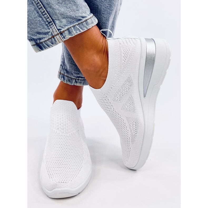 Bayol White sock wedge sneakers vit 1