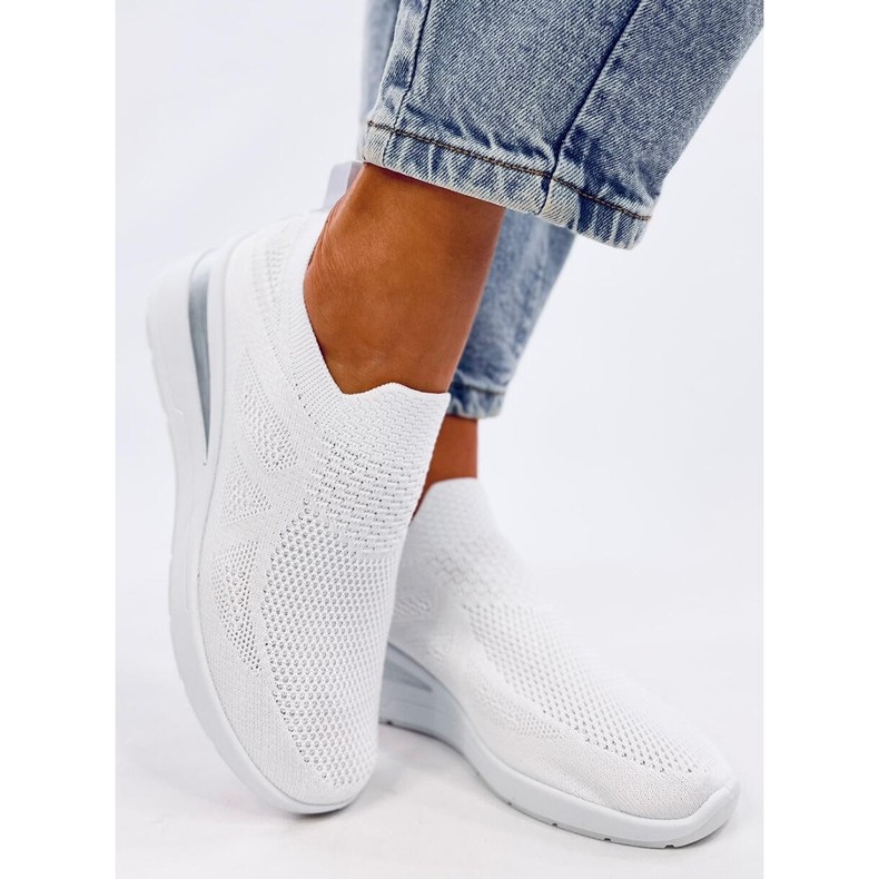 Bayol White sock wedge sneakers vit 2