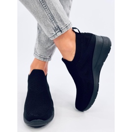 Bayol Black sock wedge sneakers svart 1