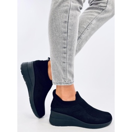 Bayol Black sock wedge sneakers svart 2