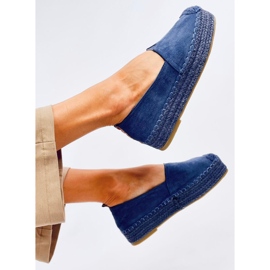 Poulain Blue espadrillor med tjock sula blå 2