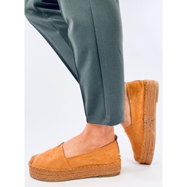 Espadrillor med tjock Poulain Camel sula brun 2