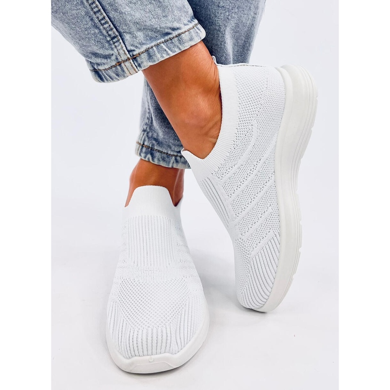 Groppi White slip-on sockskor vit 1