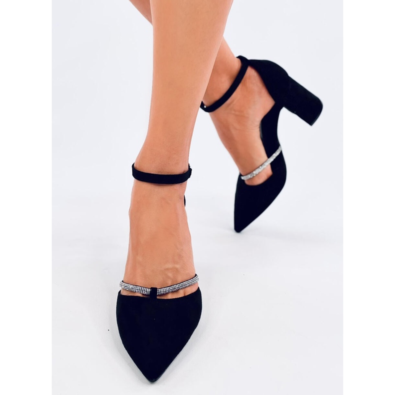 Ayari Black pumps med hög klack med remmar svart 2