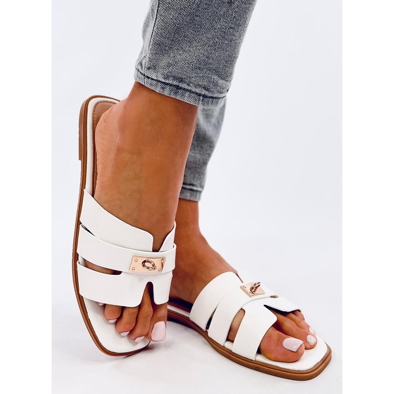 Daudi White flipflops för kvinnor vit 2