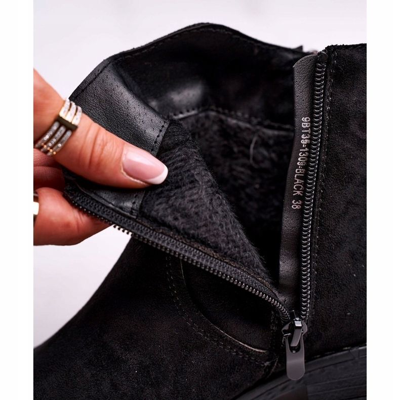 Evento Cowboystövlar för kvinnor Flat Heel Svart Plemmi 4