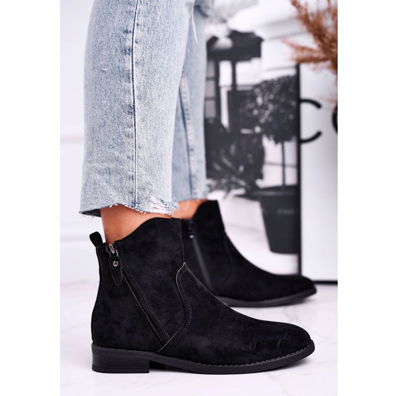 Evento Cowboystövlar för kvinnor Flat Heel Svart Plemmi 3