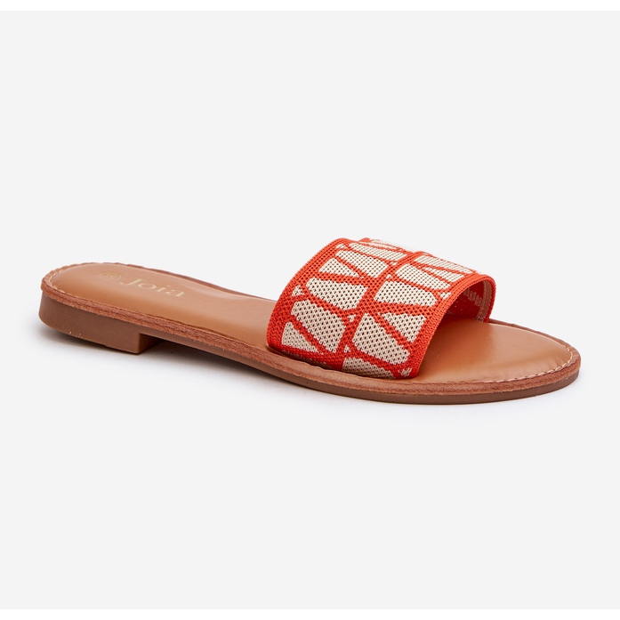 Platta flipflops för kvinnor Orange Traivea 1
