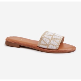 Flip-flops med platt klack för kvinnor Beige Traivea 1