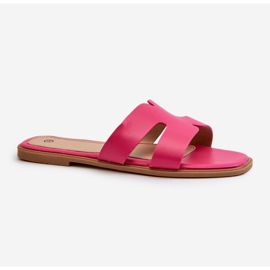 Platta flipflops för kvinnor med utskärningar Fuchsia Fiviama rosa 1