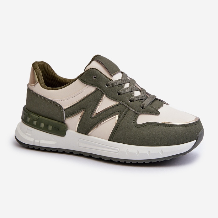 Damsneakers gjorda av ekologiskt läder, gröna Kaimans 1