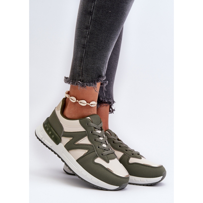 Damsneakers gjorda av ekologiskt läder, gröna Kaimans 2