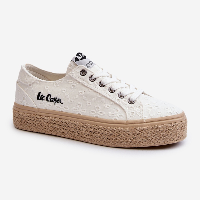 Sneakers med fläta för damer Lee Cooper LCW-24-44-2425 Vit 2