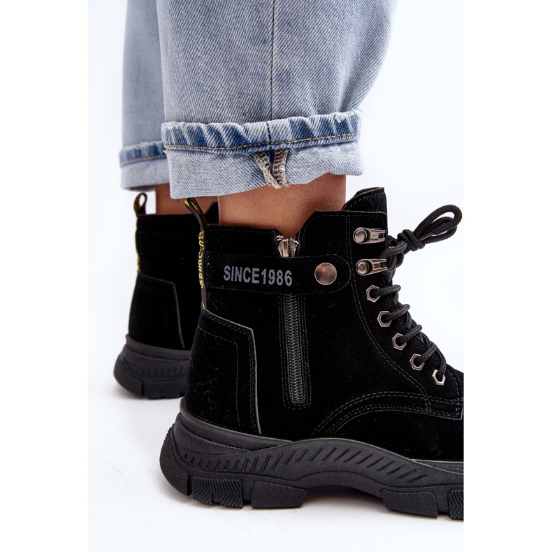 PS1 Jailina isolerade mocka damer Trapper ankelstövlar svart 1